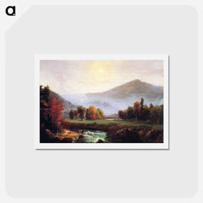 アートポストカード-Morning Mist Rising In Plymouth, New Hampshire - トーマス コール Postcard.