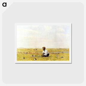 アートポストカード-Whistling for Plover - トーマス エイキンズ Postcard.