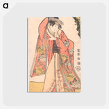アートポストカード-Actor Sakakiyama Sangorō II as Princess Odae, Daughter of Michinaga in the Play Otokoyama Oedo No Ishizue - 東洲斎 写楽 Postcard.