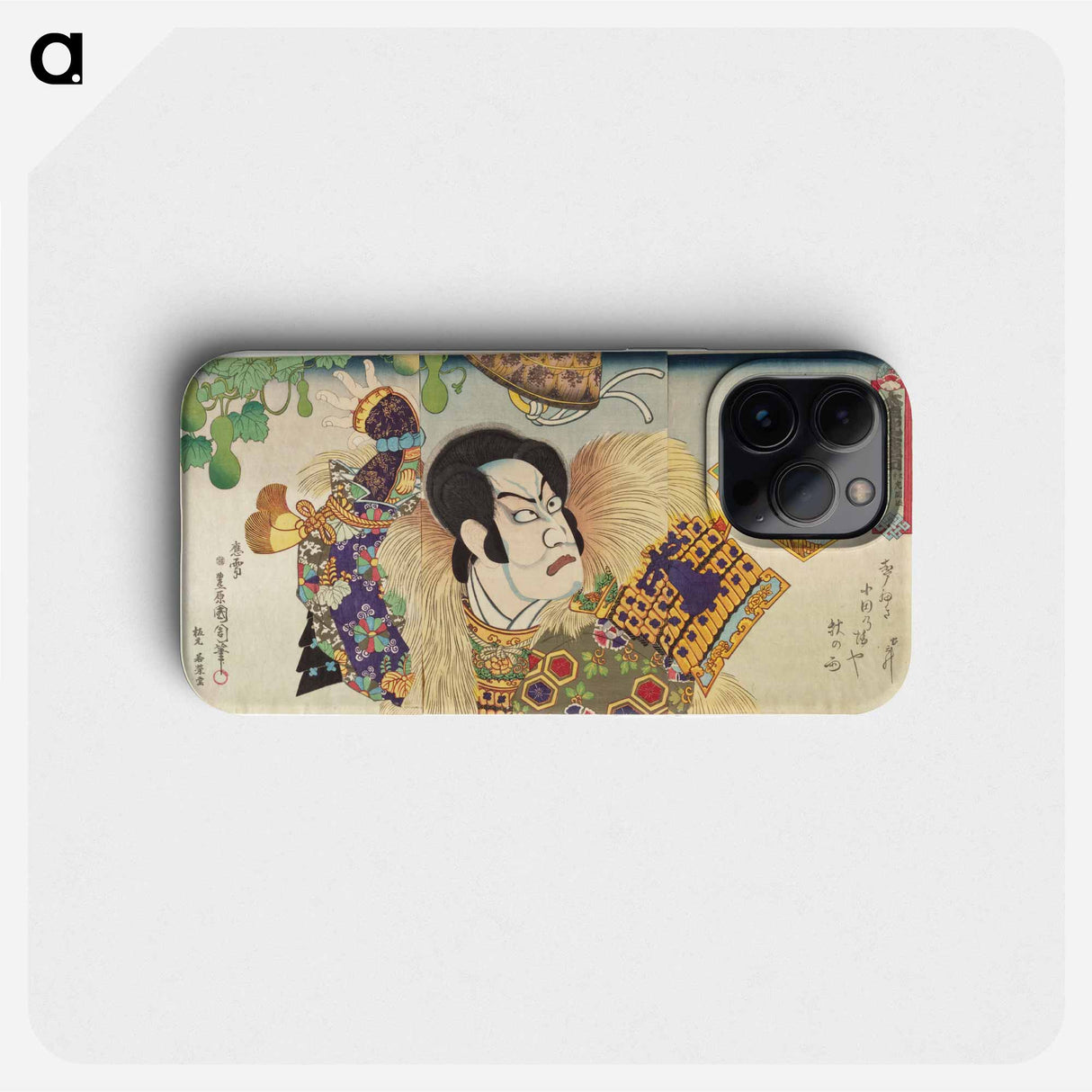 Kawarazaki Gonnosuke as Takechi Mitsuhide and Ichikawa Sadanji as Mashiba Hisayoshi - Toyohara Kunichika Phone Case.