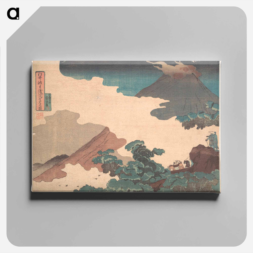 View of Mt. Asama from the Usui Pass - 歌川 国芳 Canvas.