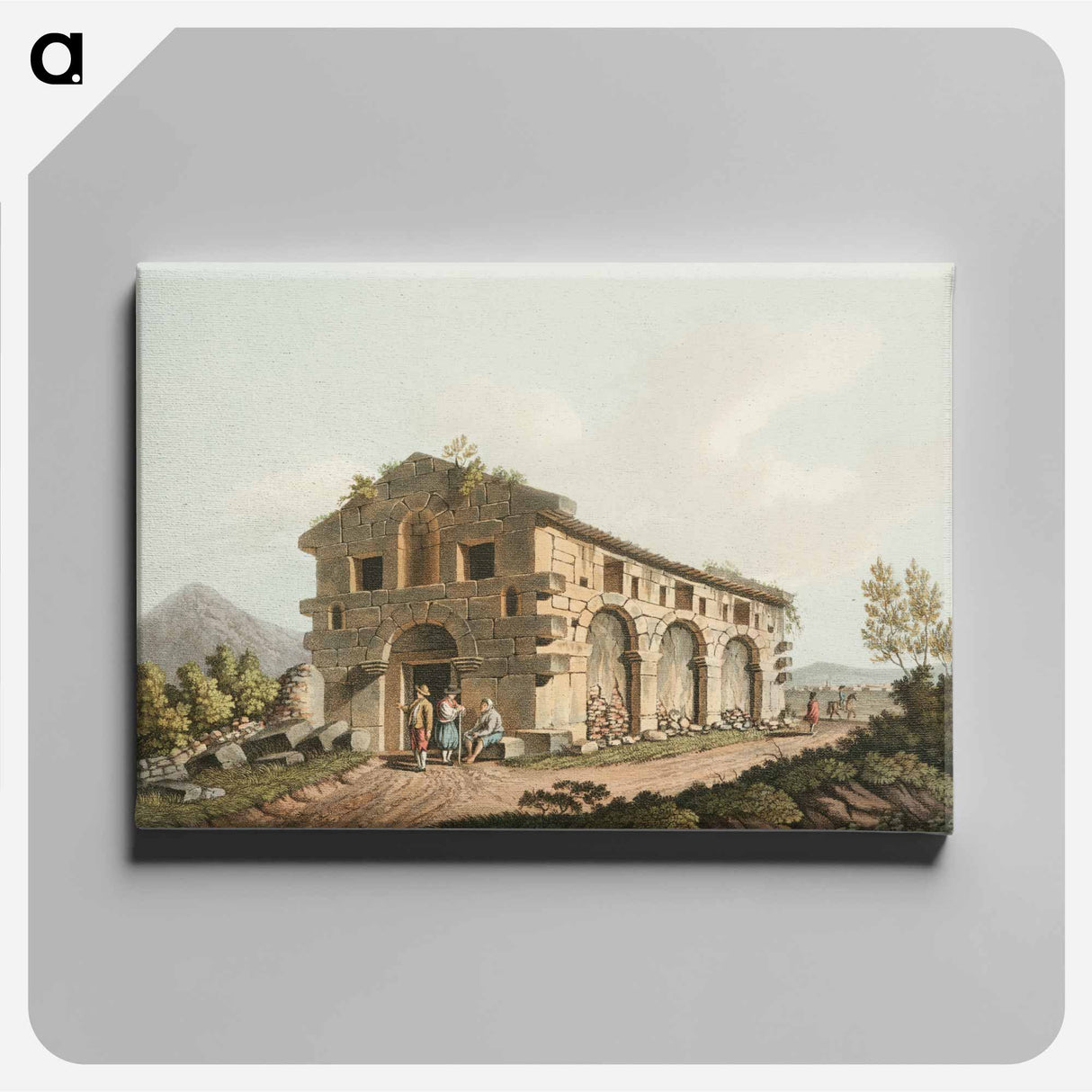 Ancient Bath near the Fountains of the Palici - View of the Ottoman Empire Canvas.