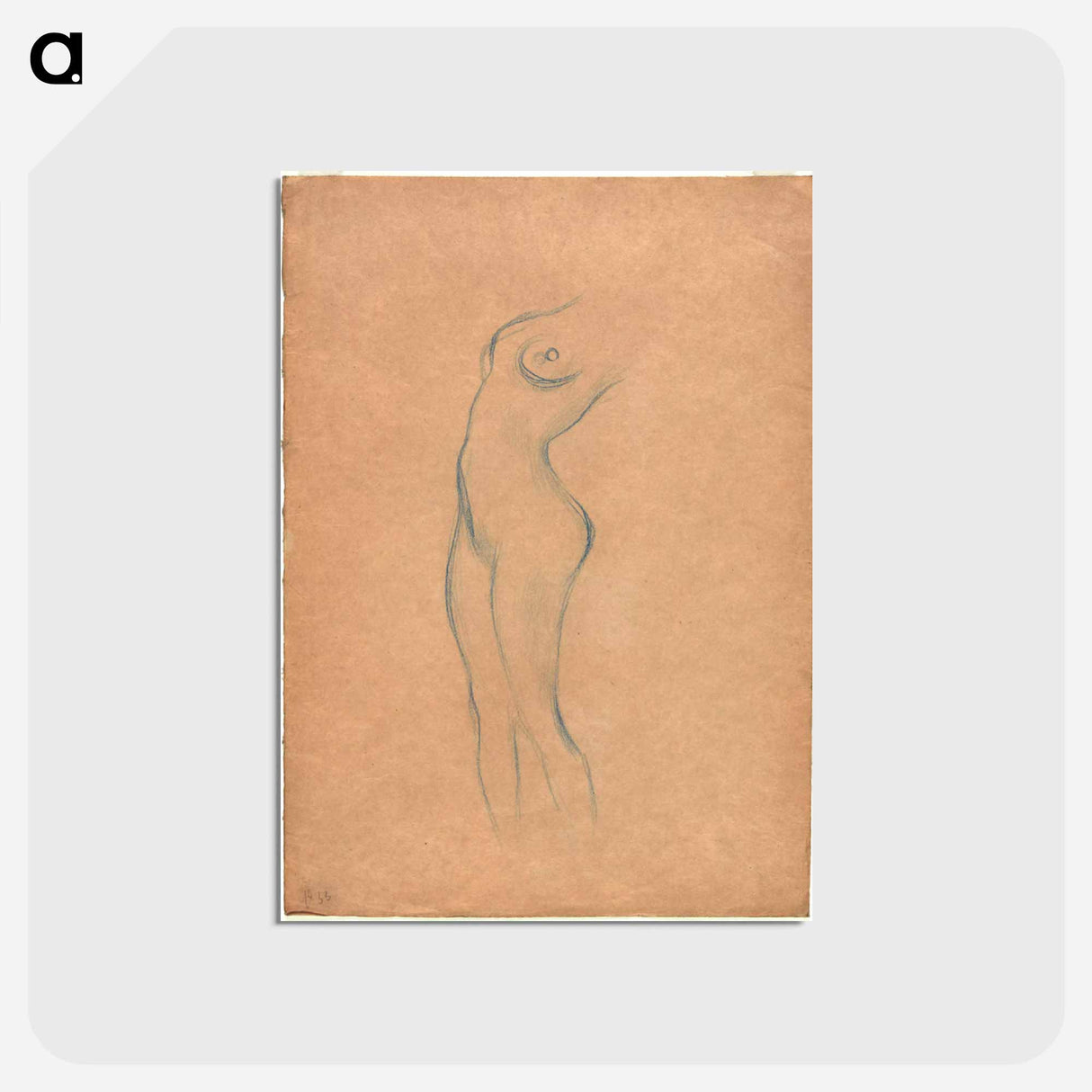 アートポストカード-Standing Female Nude
 - ウィーン博物館 Postcard.