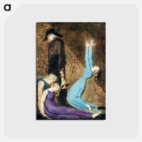 アートポストカード-A Prophecy - ウィリアム ブレイク Postcard.