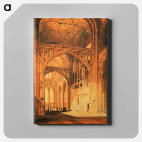 アートパネル-Interior of Salisbury Cathedral - ウィリアム ターナー Canvas.