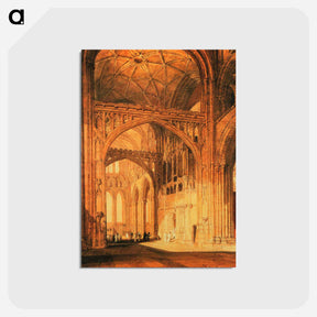 アートポストカード-Interior of Salisbury Cathedral - ウィリアム ターナー Postcard.