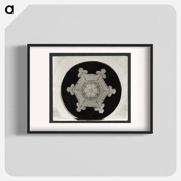 Wilson Bentley Photomicrograph of Stellar Snowflake No. 382 - ウィルソン ベントレー Poster.
