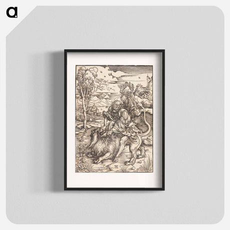 アートポスター-Samson kills the lion - アルブレヒト デューラー Poster.