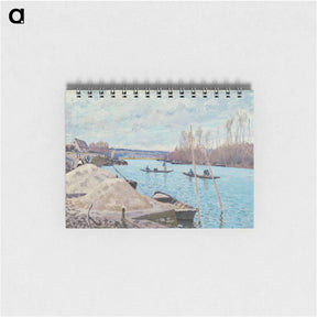 アートメモ帳-The Seine at Port-Marly, Piles of Sand - アルフレッド シスレー Memo.