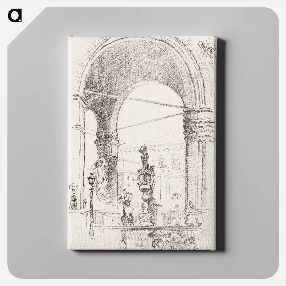 Loggia dei Lanzi - 不思議の国のアリス Canvas.