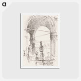 アートポストカード-Loggia dei Lanzi - 不思議の国のアリス Postcard.