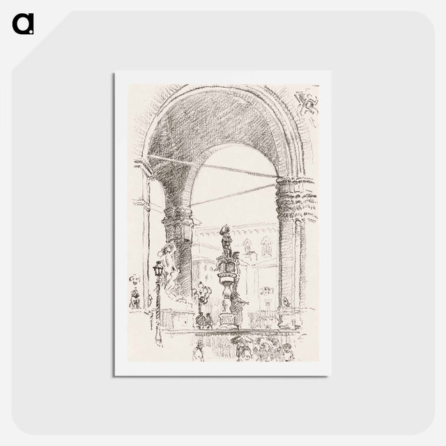アートポストカード-Loggia dei Lanzi - 不思議の国のアリス Postcard.