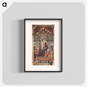 アートポスター-Altarpiece of San Zeno in Verona, central panel Madonna and Angels - アンドレア マンテーニャ Poster.