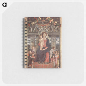 アートメモ帳-Altarpiece of San Zeno in Verona, central panel Madonna and Angels - アンドレア マンテーニャ Memo.