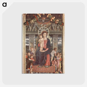 アートポストカード-Altarpiece of San Zeno in Verona, central panel Madonna and Angels - アンドレア マンテーニャ Postcard.