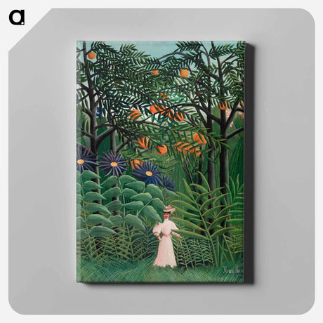 アートパネル-Woman Walking in an Exotic Forest
 - バーンズ・コレクション Canvas.