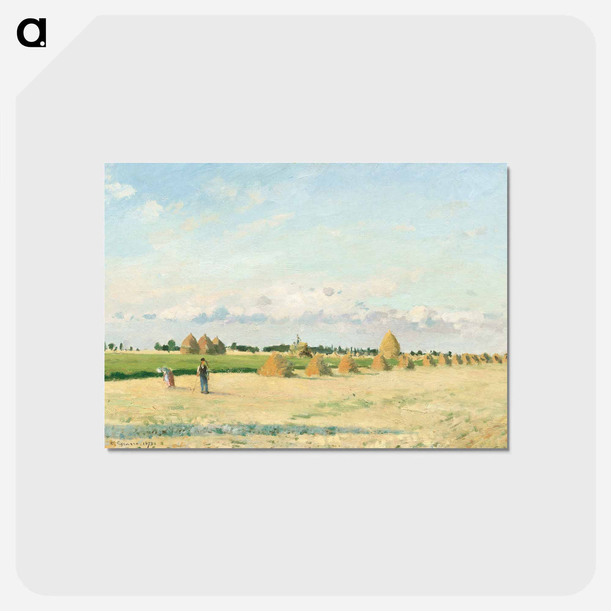 アートポストカード-Landscape, Ile-de-France - カミーユ ピサロ Postcard.