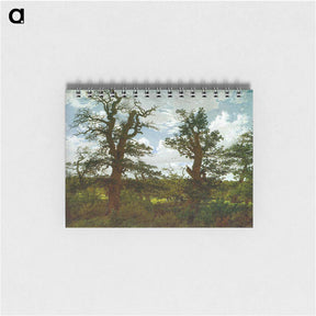 アートメモ帳-Landscape with Oak Trees and a Hunter - カスパー ダーヴィト フリードリヒ Memo.