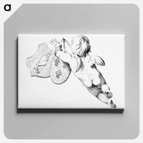 アートパネル-Cupid from Zes Putti Tonen Een Doek Met Tekst
 - コルネリス プロース ファン アムステル Canvas.
