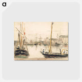 アートポストカード-Ships in the Harbor
 - デトロイト美術館 Postcard.