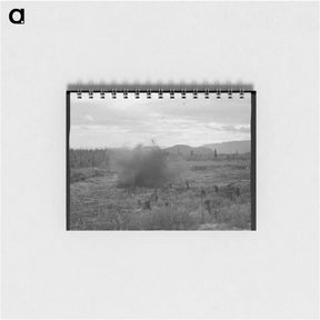 アートメモ帳-Tomarack stump is blasted. Bonner County, Idaho - ドロテア ラング Memo.