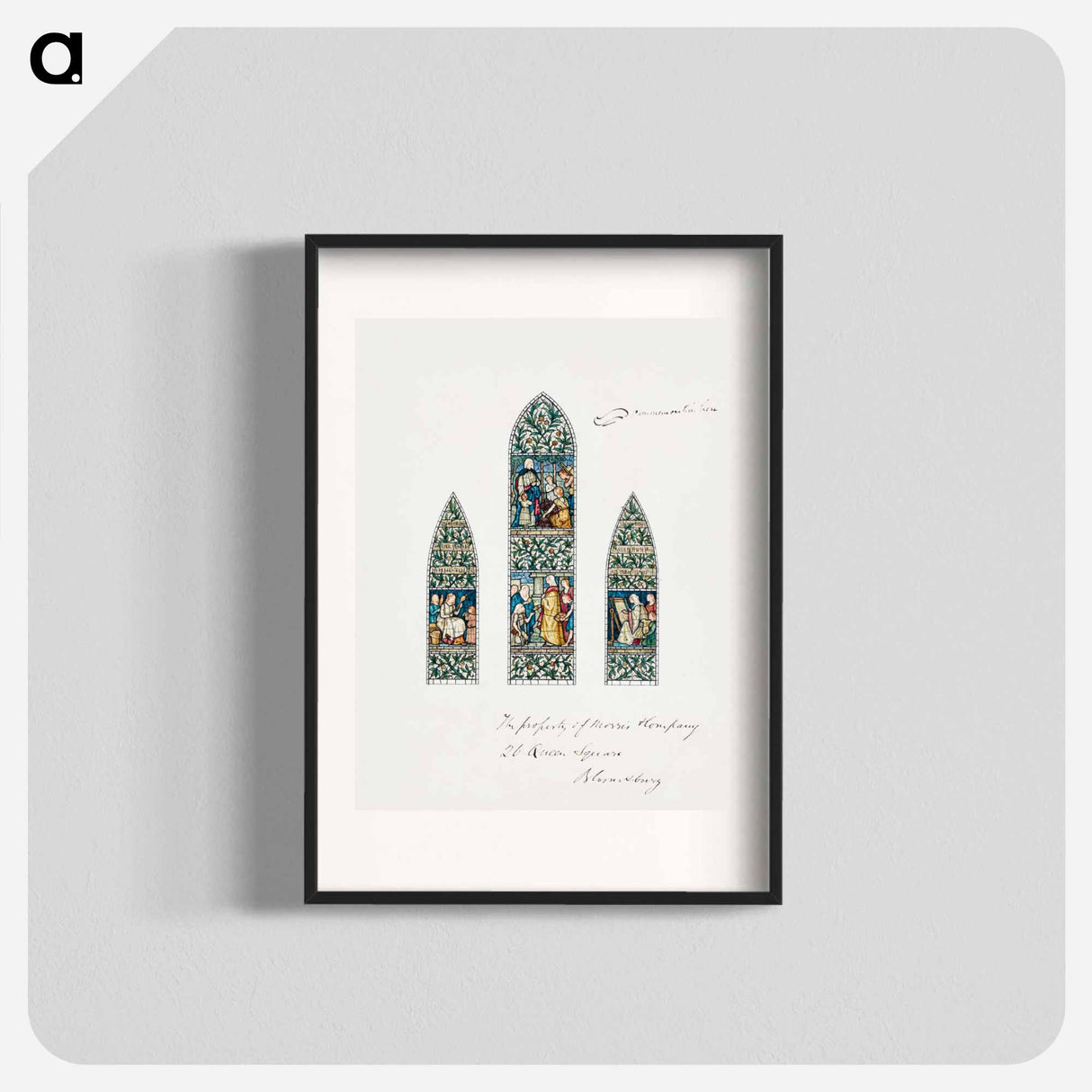 Design for Stained Glass, Southeast Window Nave, Paisley Abbey, Scotland - エドワード バーン ジョーンズ Poster.