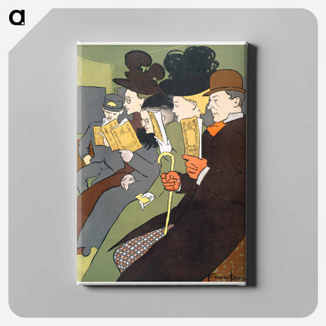 アートパネル-People reading books - エドワード ペンフィールド Canvas.