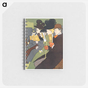 アートメモ帳-People reading books - エドワード ペンフィールド Memo.