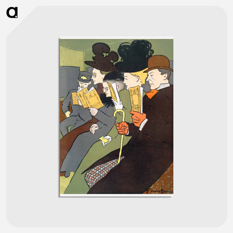 アートポストカード-People reading books - エドワード ペンフィールド Postcard.