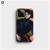 Portrait of a Woman - Ernst Ludwig Kirchner Phone Case.