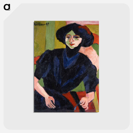アートポストカード-Portrait of a Woman - エルンスト ルートヴィヒ キルヒナー Postcard.