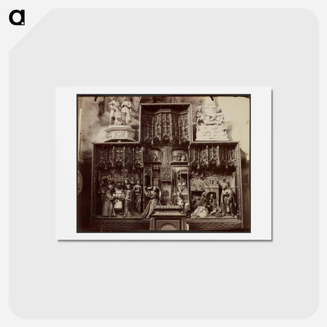 アートポストカード-Abbeville, Rétable en bois, église Saint-Paul
 - ウジェーヌ アジェ Postcard.