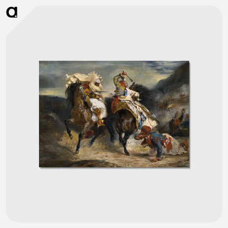 アートポストカード-ブラウン - ウジェーヌ ドラクロワ Postcard.