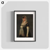 Young Lady Wearing a Mantilla and Basquina - Francisco de Goya Poster.