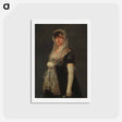 アートポストカード-Young Lady Wearing a Mantilla and Basquina - フランシスコ デ ゴヤ Postcard.