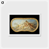 アートポストカード-Venus and Mercury Instructing Cupid - フランソワ ブーシェ Postcard.