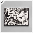 アートパネル-Sleeping Shepherdess - フランツ マルク Canvas.