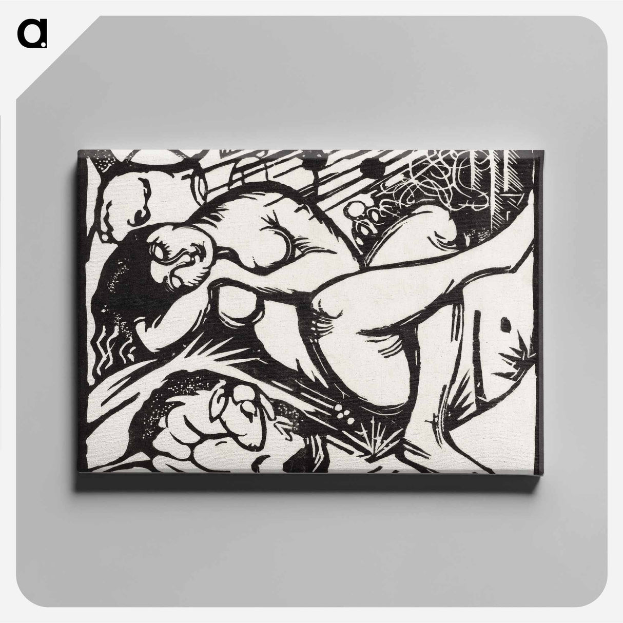アートパネル-Sleeping Shepherdess - フランツ マルク Canvas.