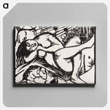 アートパネル-Sleeping Shepherdess - フランツ マルク Canvas.