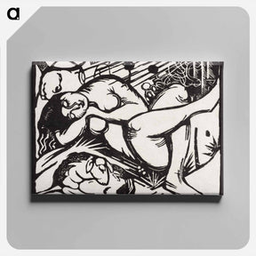 アートパネル-Sleeping Shepherdess - フランツ マルク Canvas.