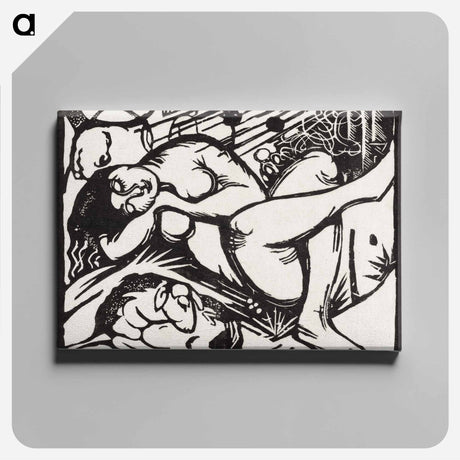 アートパネル-Sleeping Shepherdess - フランツ マルク Canvas.