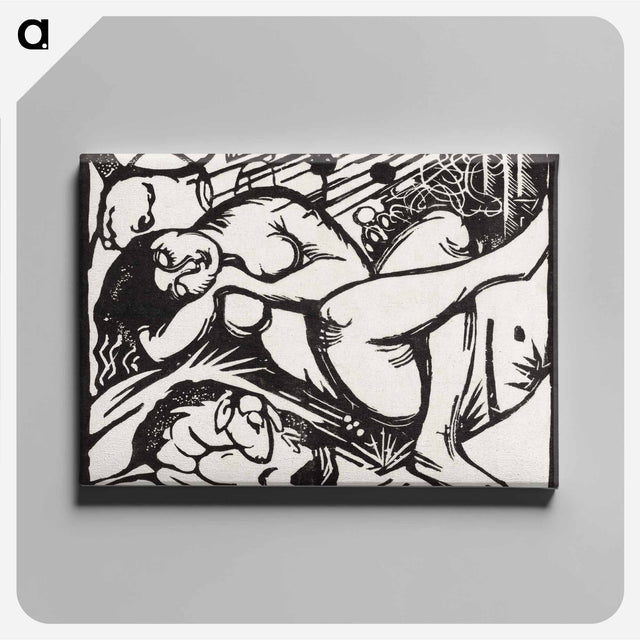 アートパネル-Sleeping Shepherdess - フランツ マルク Canvas.