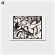 アートポストカード-Sleeping Shepherdess - フランツ マルク Postcard.