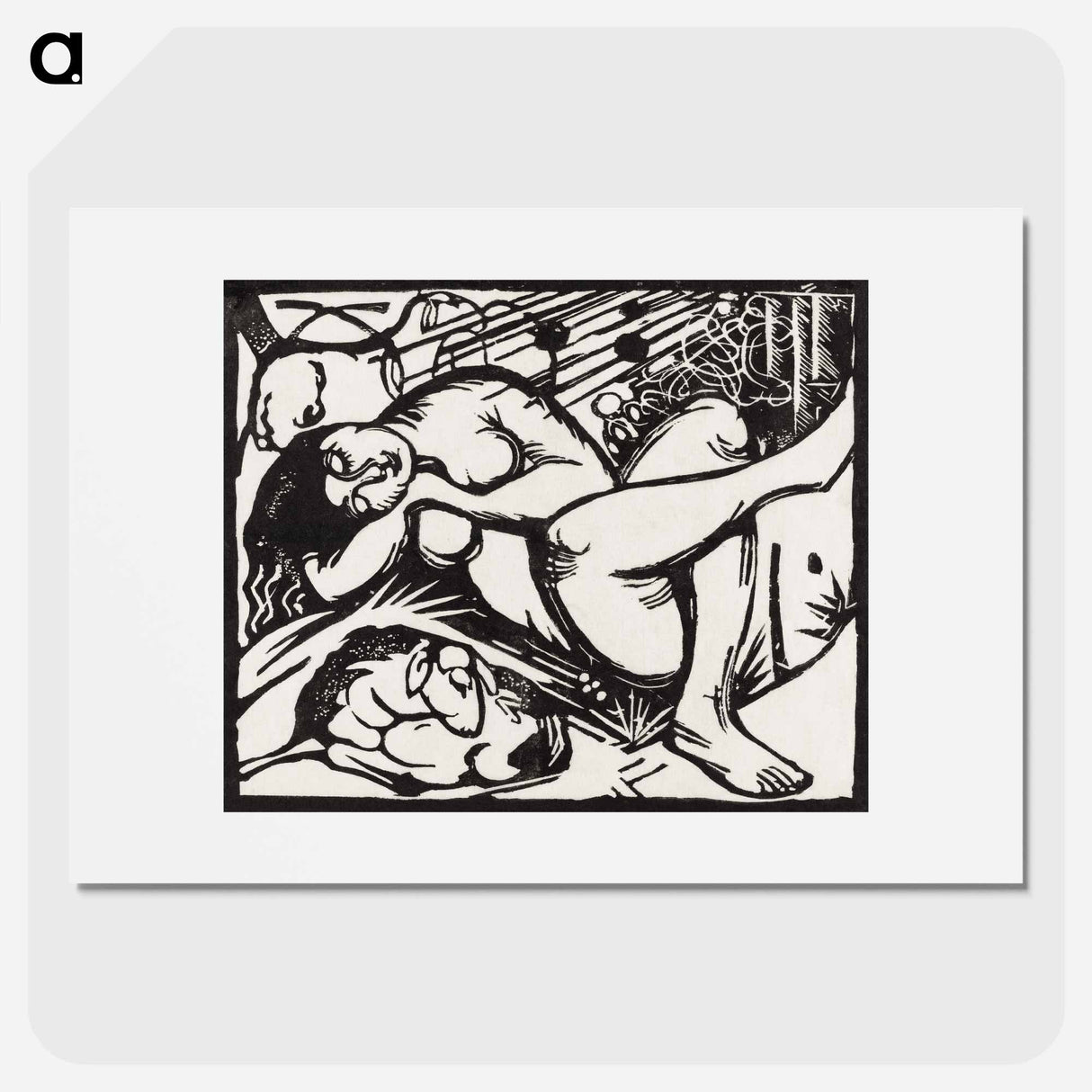 Sleeping Shepherdess - Franz Marc Poster.