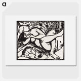 Sleeping Shepherdess - Franz Marc Poster.