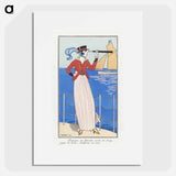 Costumes Parisiens, No.164: Costume de Yacht from Journal des Dames et des Modes - ジョルジュ バルビエ Poster.