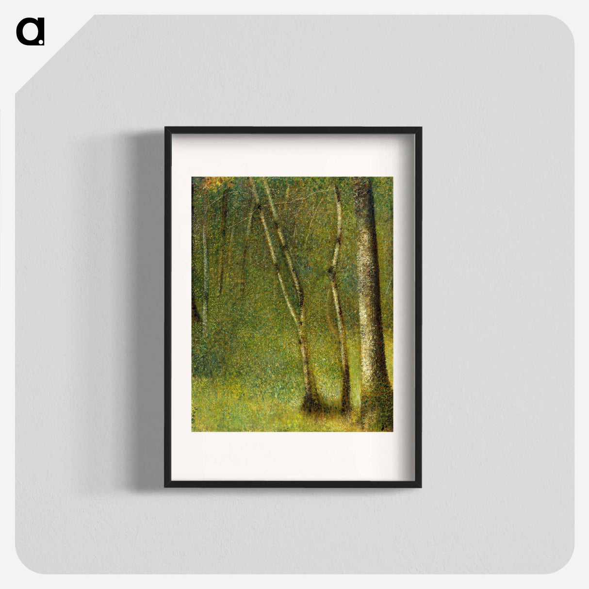 The Forest at Pontaubert - Georges Seurat Poster.