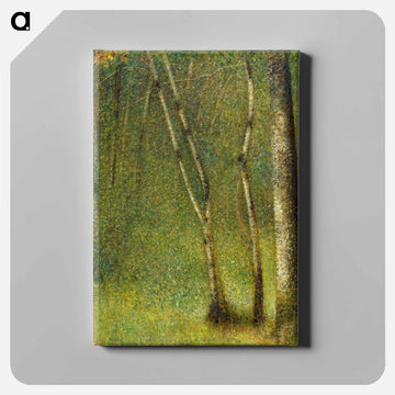 The Forest at Pontaubert - ジョルジュ スーラ Canvas.