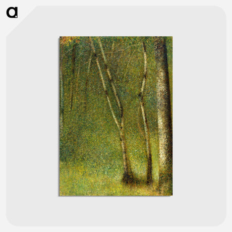 アートポストカード-The Forest at Pontaubert - ジョルジュ スーラ Postcard.
