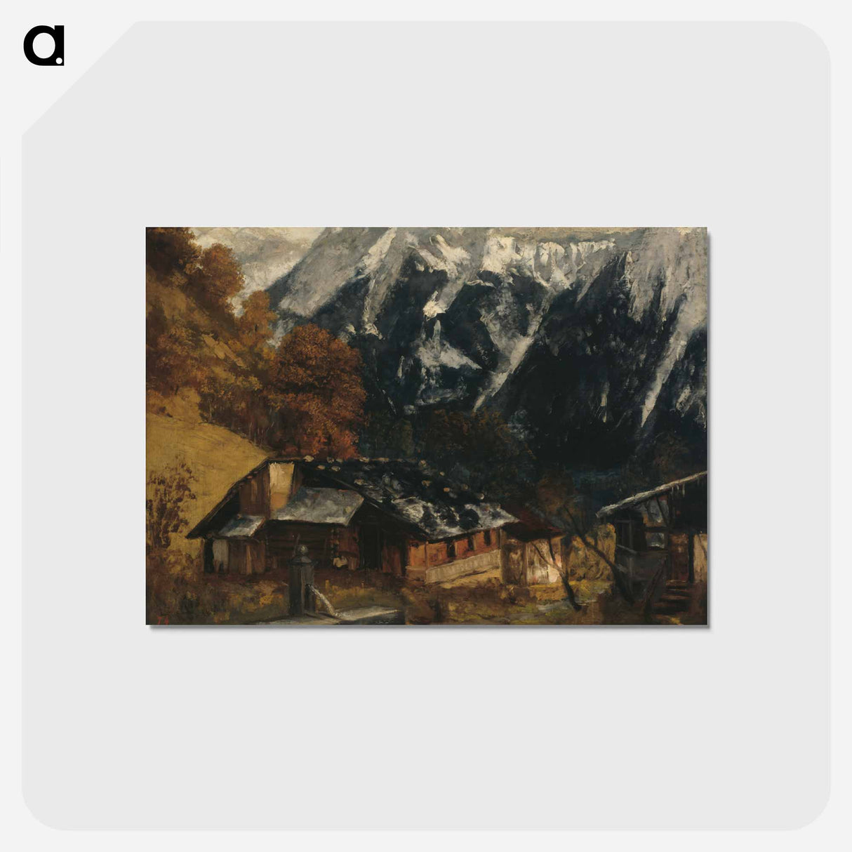 アートポストカード-ブラウン - ギュスターヴ クールベ Postcard.